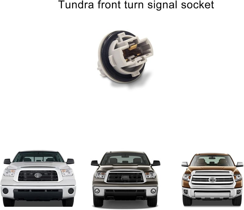 Autoacc Front Turn Signal Light Bulb Plug Socket Compatible with Toyota 2005-2021 Tundra, 2005-2016 Tacoma, 2008-2018 Sequoia, 2003-2006 4Runner, 2007-2019 Venza (Pack of 1) - Image 3